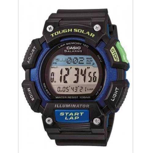 Image of Classic / Retro / Sport sort resin med stål quartz multifunktion med solar power Herre ur fra Casio, STL-S110H-1BEF